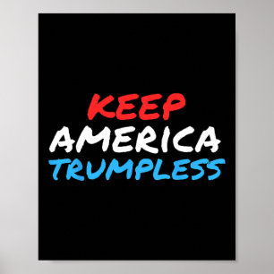 Poster L'Amérique Trompless Funny Anti-Trump Apparel