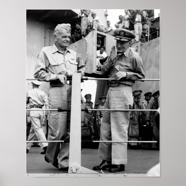 Poster L'amiral Bull Halsey et l'amiral McCain (Devant)