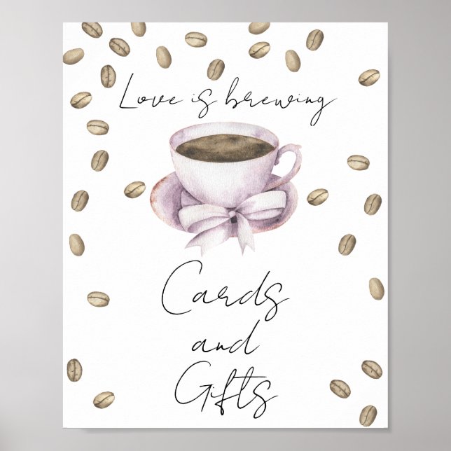 Poster L'amour brasse des cartes de douches nuptiales et  (Devant)