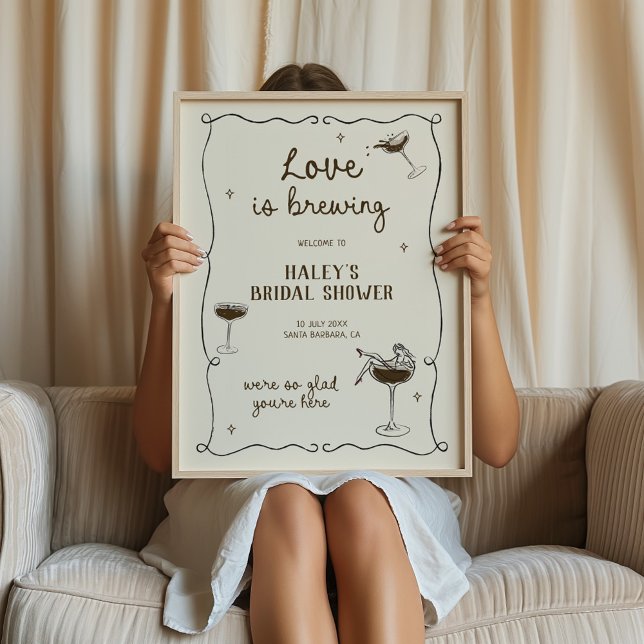 Poster L'amour brasse Espresso Martini Bienvenue (Créateur téléchargé)