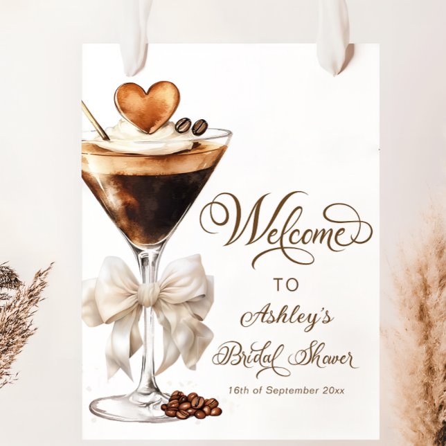 Poster L'amour brasse une élégante Fête des mariées moder (Créateur téléchargé)