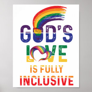 Poster L'Amour de Dieu est un Gay pride allié LGBTQ total