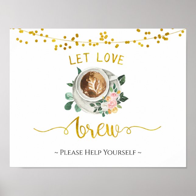 Poster L'amour du café brasse l'affiche de la Fête des ma (Devant)