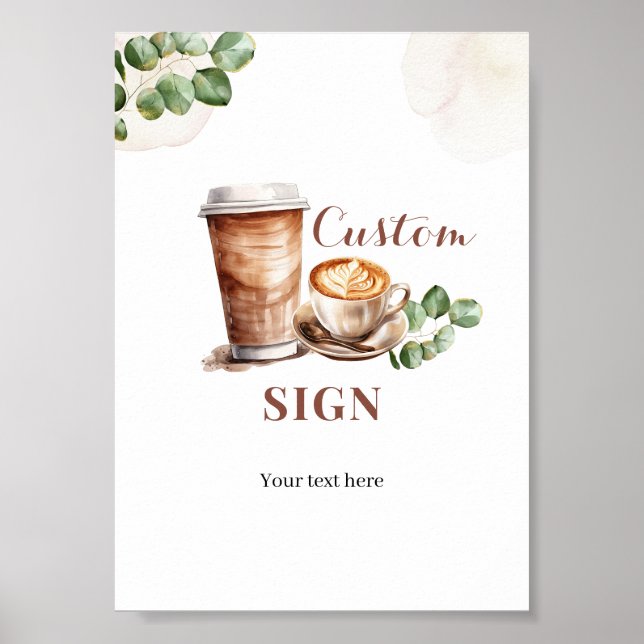 Poster L'amour du café est en train de brasser le signe d (Devant)