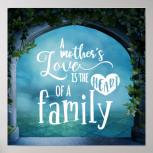 Poster L'amour d'une mère est le coeur d'une famille