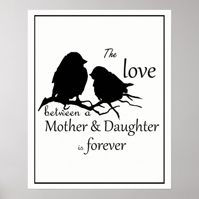 Poster L'amour entre la mère et la fille est une citation (Devant)