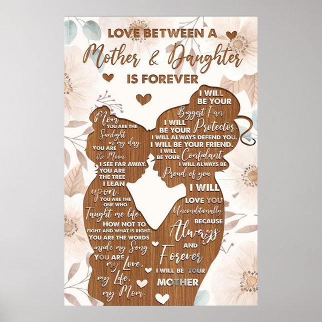 Poster l'amour entre une fille mère, les cadeaux de jour  (Devant)