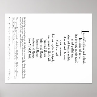 POSTER - L'AMOUR EST... 1 Corinthiens 13:1-3 (part