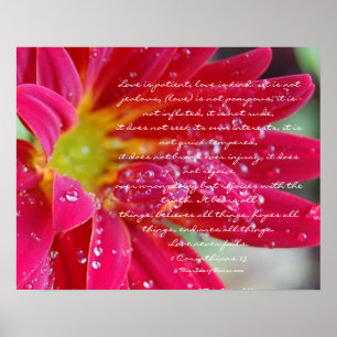 Poster L'amour est ..... 1 les Corinthiens 13