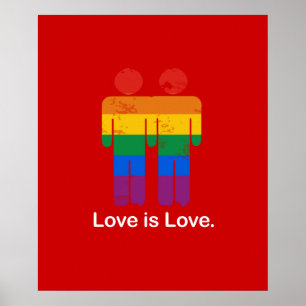 POSTER L'AMOUR EST COUPLE D'HOMOSEXUEL D'AMOUR