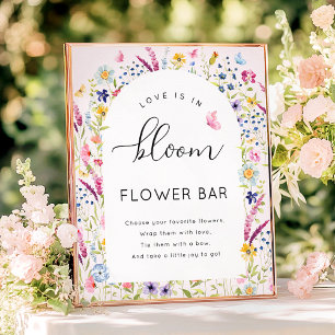 Poster L'amour est dans la barre de fleurs en fleur