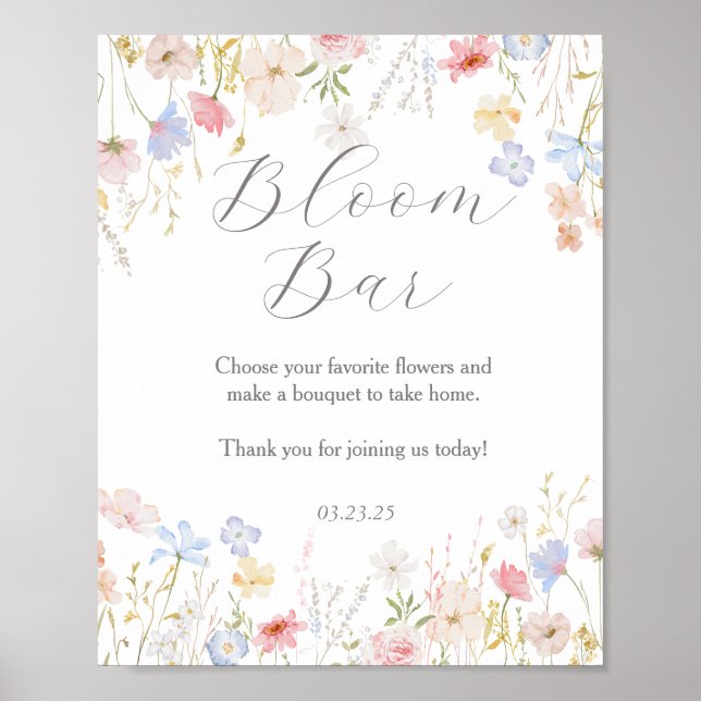 Poster L'Amour Est Dans Le Panneau Barre De Fleur (Devant)