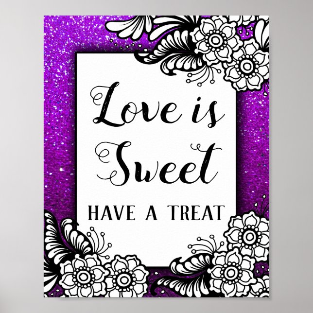 Poster L'amour est doux Desserts Parties scintillant viol (Devant)