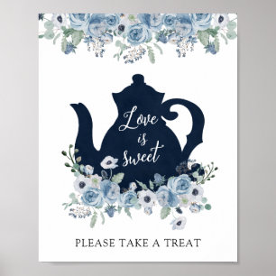 Poster L'amour est doux Prenez un goûter Mariage Tea Show