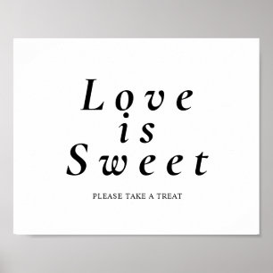 Poster L'amour est doux, veuillez prendre un panneau de t