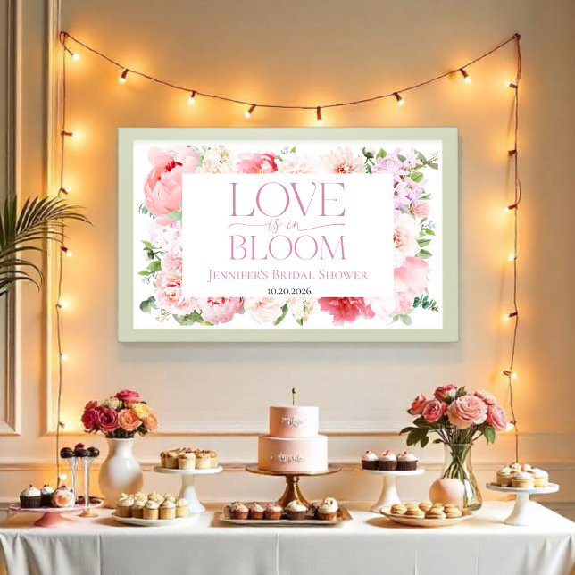 Poster L'amour est en fleur | Fête des mariées à cadre sa (Créateur téléchargé)