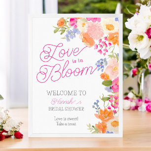 Poster L'amour est en fleur fleur sauvage fleurie bienven