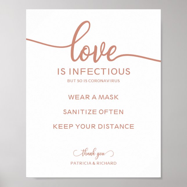 Poster L'Amour Est Infectieux, Mais Il En Va De Même Pour (Devant)