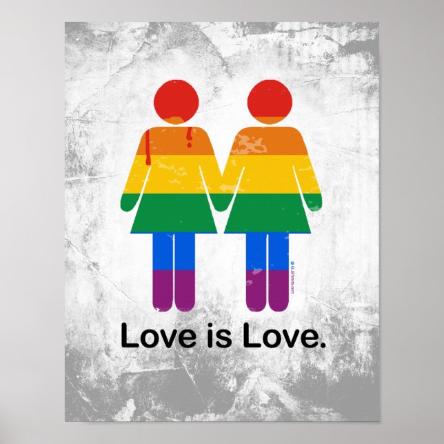 POSTER L'AMOUR EST L'AMOUR LESBIEN COUPLE (Devant)
