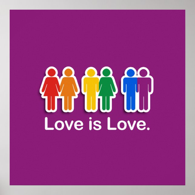 POSTER L'AMOUR EST L'AMOUR PURPLE (Devant)