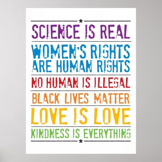 Poster L'amour est l'amour Rainbow Pride (Devant)