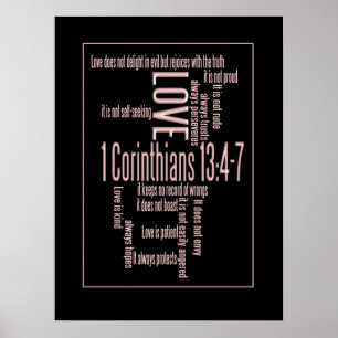 Poster L'amour est le patient Noir & Blush