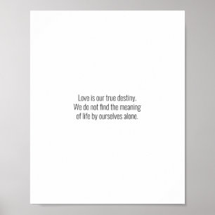 Poster L'amour est notre véritable destinée. Aimer les 