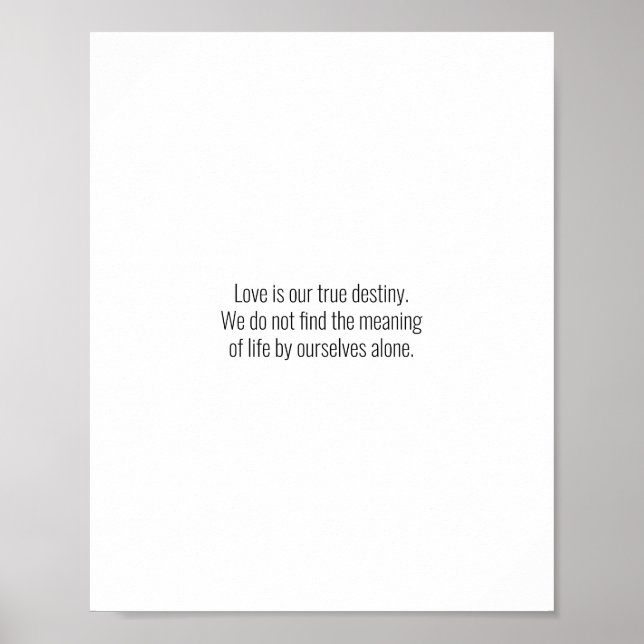Poster L'amour est notre véritable destinée. Aimer les ci (Devant)