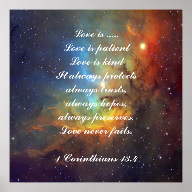 Poster L'amour est patient Corinthiens (Devant)