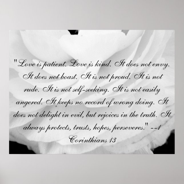 Poster L'amour est patient. L'amour est gentil. (Devant)