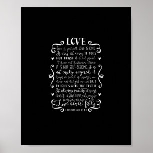 Poster L'amour est patient, l'amour est gentil Citation c