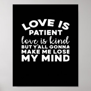 Poster L'amour est patient, l'amour est gentil, drôle mar