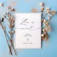 L'amour est sucré Bonbons Buffet Mariage