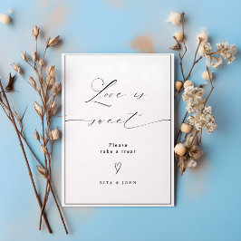 Poster L'amour est sucré Bonbons Buffet Mariage