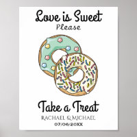 L'amour est sucré Prenez un gâteau Bar à beigne