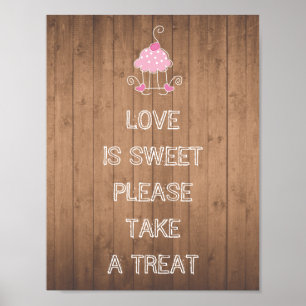 Poster L'amour est sucré s'il vous plaît prendre un plais