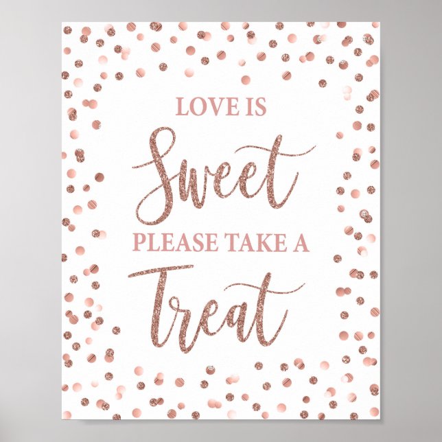 Poster L'amour est sucré S'il vous plaît prendre un Rose  (Devant)
