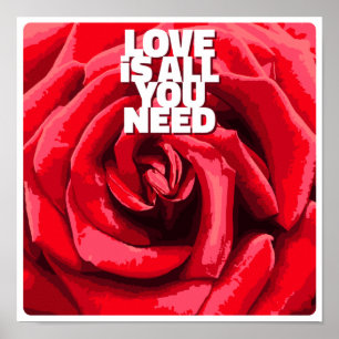 Poster L'Amour Est Tout Ce Dont Vous Avez Besoin
