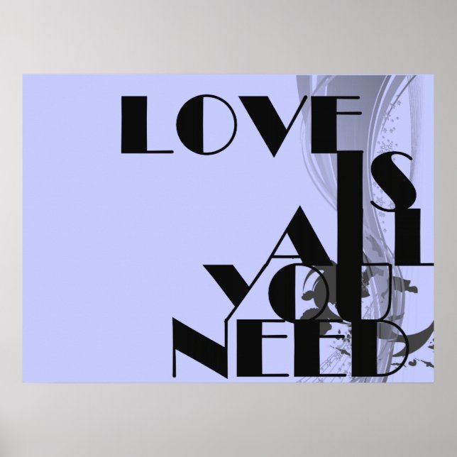 Poster L'Amour Est Tout Ce Dont Vous Avez Besoin Impressi (Devant)