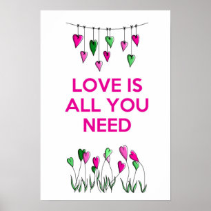 Poster L'amour est tout que vous avez besoin