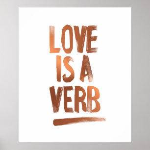 Poster L'amour est une copie d'affiche d'en cuivre de