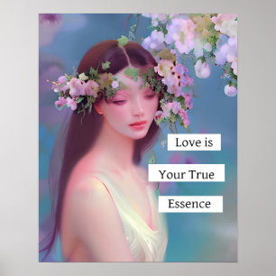 Poster L'amour est votre véritable essence   Ange féeriqu