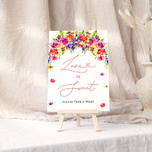 Poster L'amour floral coloré est doux