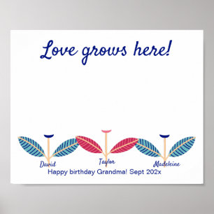 Poster L'amour grandit ici Empreinte Empreinte do-it-your