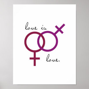 Poster L'amour même sexe est amour (les femmes)