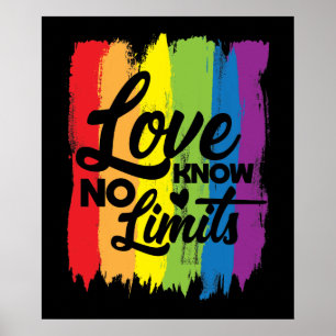 Poster L'AMOUR NE CONNAÎT AUCUNE LIMITE POUR LES gay prid