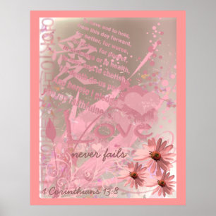 Poster L'amour ne manque jamais avec les vœux de mariage