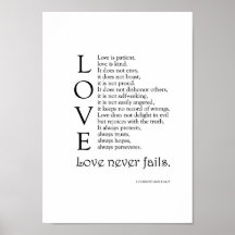 L'amour ne manque jamais – Verset biblique 1 Corin