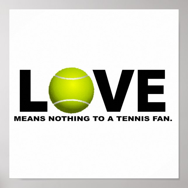 Poster L'amour ne veut rien dire pour un fan de tennis (Devant)
