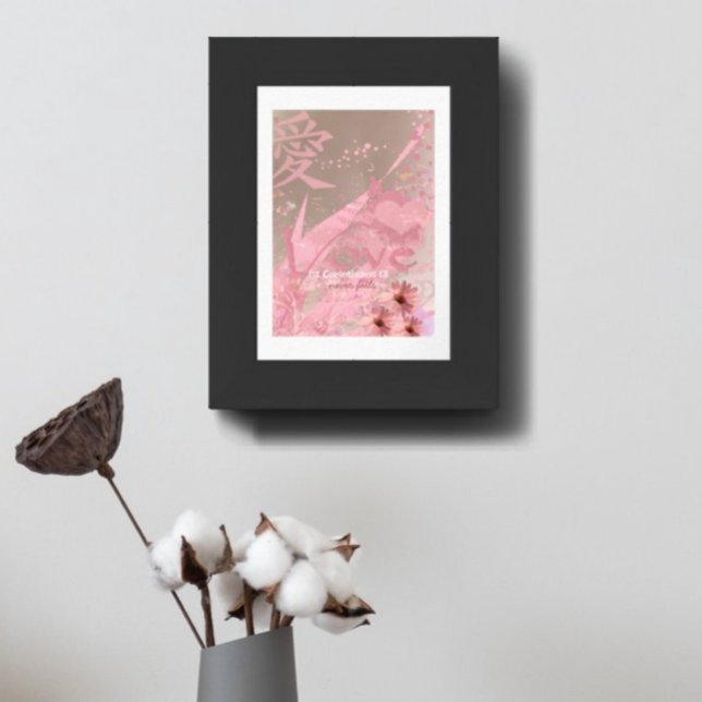 Poster L'amour n'échoue jamais Collage ConeFlower (Créateur téléchargé)